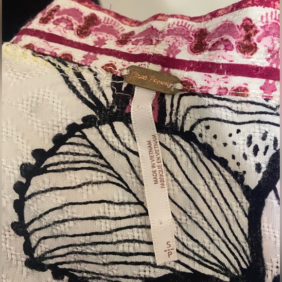 Free People C’est Moi mixed Floral Long Sleeve maxi top size S - Picture 6 of 10